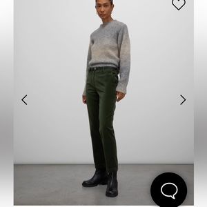 Aspesi Straight Cotton Velvet Trousers in Rust Orange size 42/ S